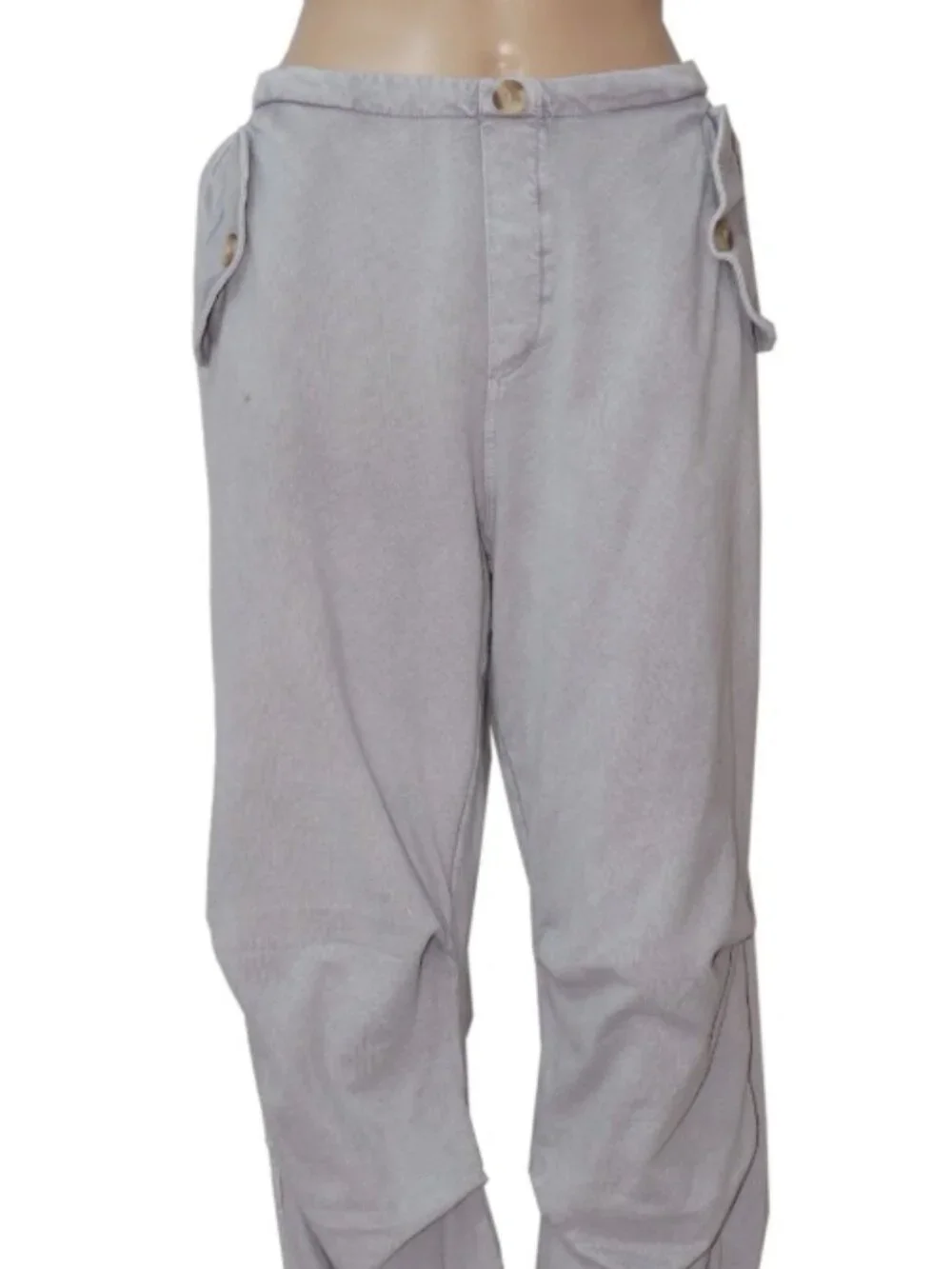 Free People One Dusty Purple Flowy Baggy Boho Jogger Pull On Pants XS